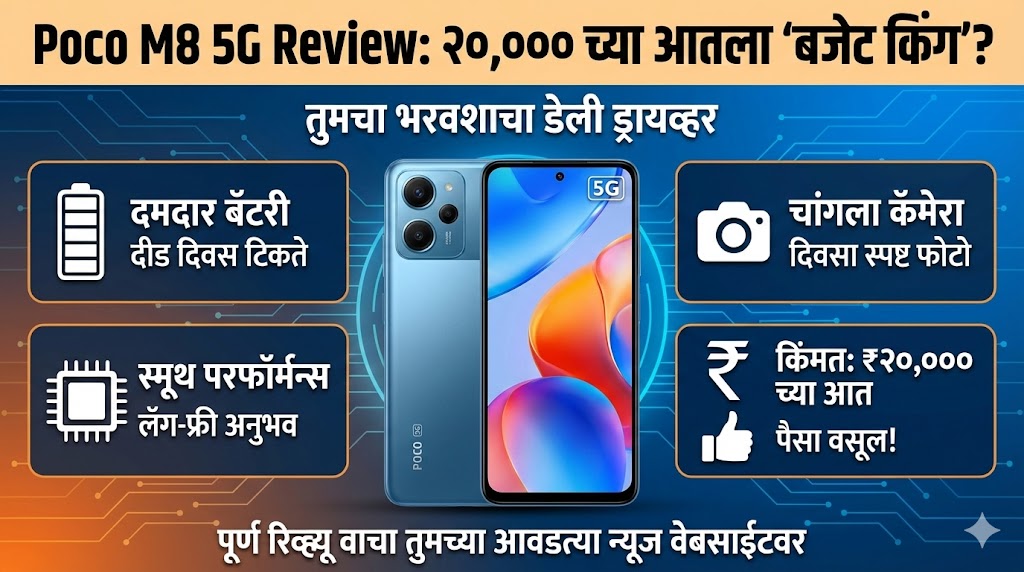 Poco M8 5G Review: २०,००० च्या आतला ‘बजेट किंग’? वाचा कसा आहे हा नवीन फोन!